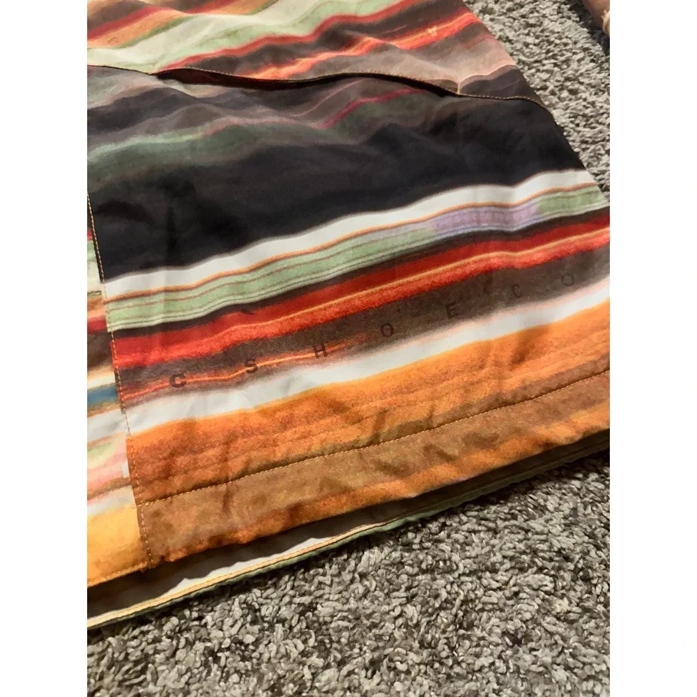 DC Amo Blur Stripe Snowboard Jacket Mens Small 10K Waterproof Multicolor Stripe